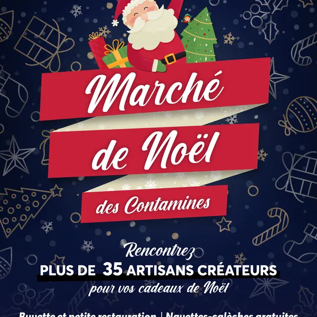 Affiche Marché de Noël Les Contamines-Montjoie