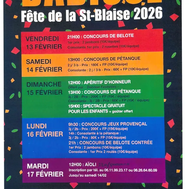 Fête de la St Blaise Dabisse_Les Mées