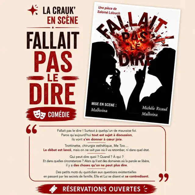Festival théâtre dans les vignes : Fallait pas le dire_La Crau