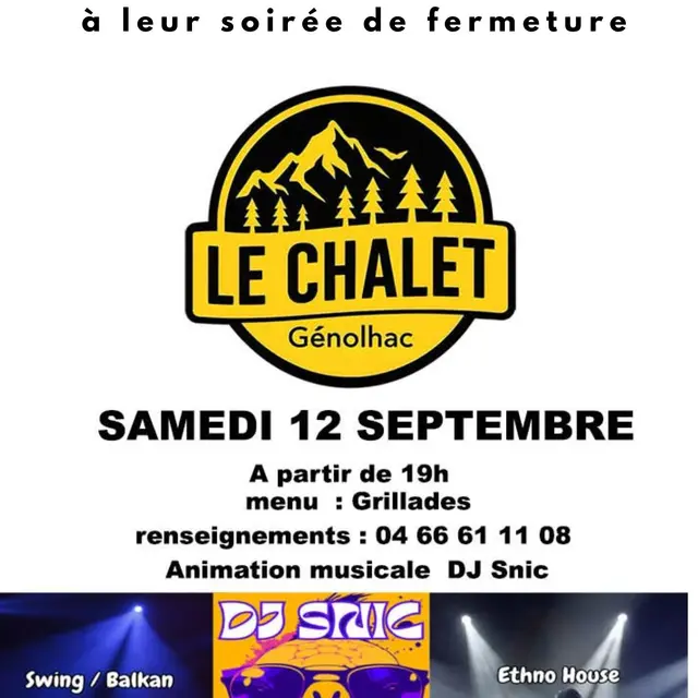 Soirée de fermeture du Chalet_Génolhac