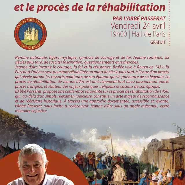 Conférence | Jeanne d’Arc et le procès de la réhabilitation, par l’Abbé Passerat_Moissac