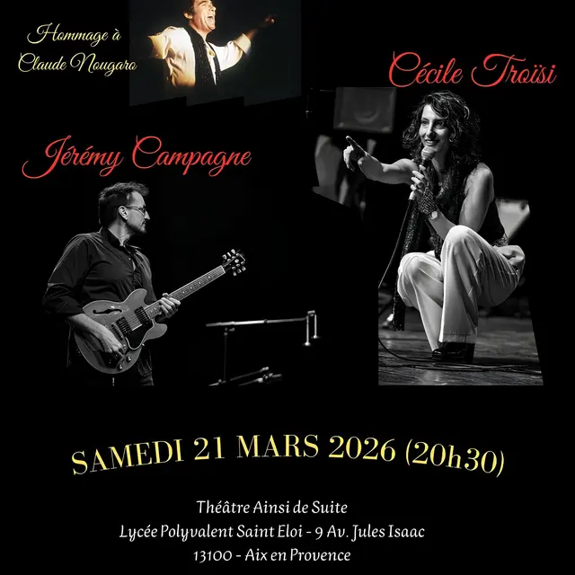 Concert : Cécile ma fille autour de Claude Nougaro_Aix-en-Provence