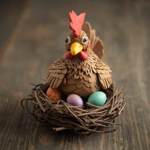 Art et dégustation - Création d'une poule de Pâques_Saint-André-de-Corcy