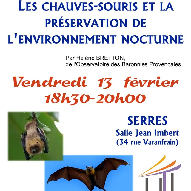 Conférence de l'UTL : Les chauves-souris et la préservation de l'environnement nocturne_Serres