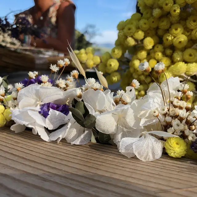 Atelier couronne de fleurs séchées
