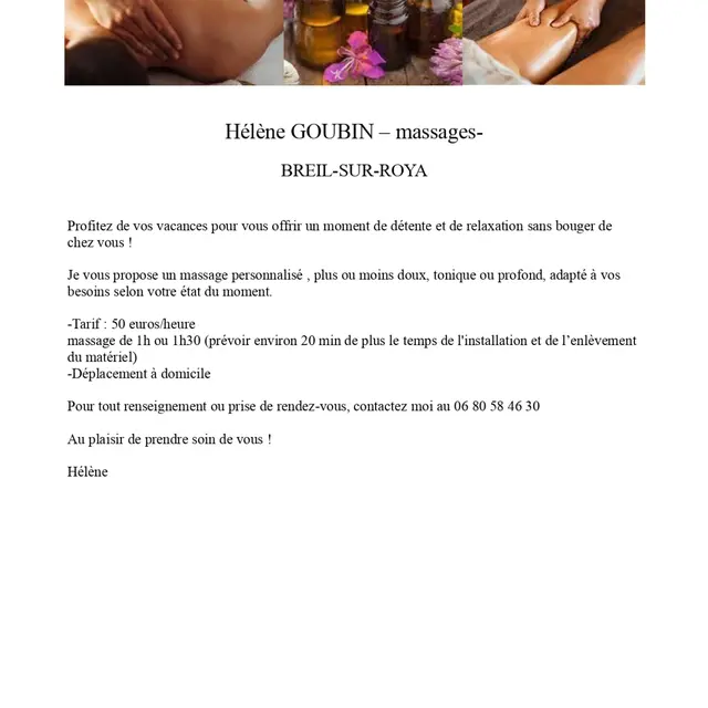 Hélène Goubin massages