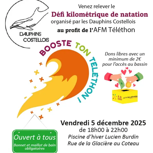 Téléthon - Défi kilométrique de natation_Le Coteau