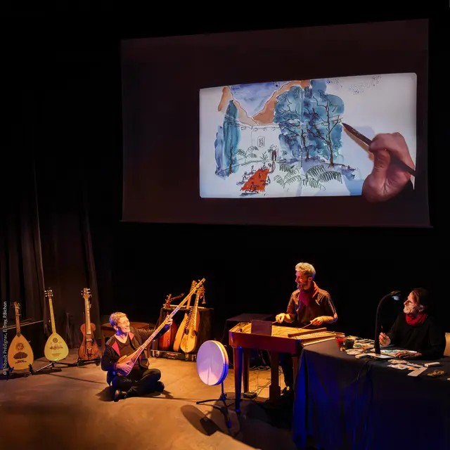 Concert dessiné : Mēhmān - musique des Balkans à l’Afghanistan en passant par l’Asie centrale_Correns