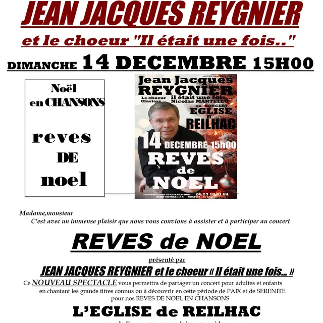 Concert de Jean-Jacques Reygnier : rêves de Noël_Reilhac