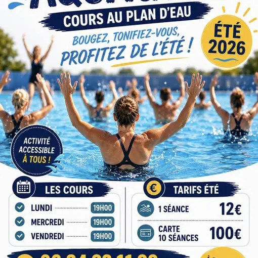 Aquagym au plan d'eau à Saint-Auban_Château-Arnoux-Saint-Auban