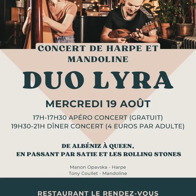 Concert de Duo Lyra au Rendez-vous_Superdévoluy