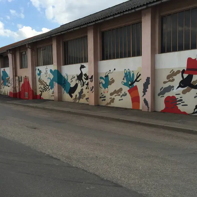 Mister Pee, mur peint Roche-La-Molière