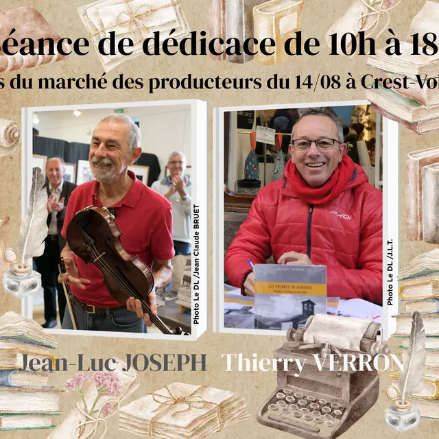 Séances de dédicaces de Jean-Luc Joseph et de Thierry Verron_Crest-Voland