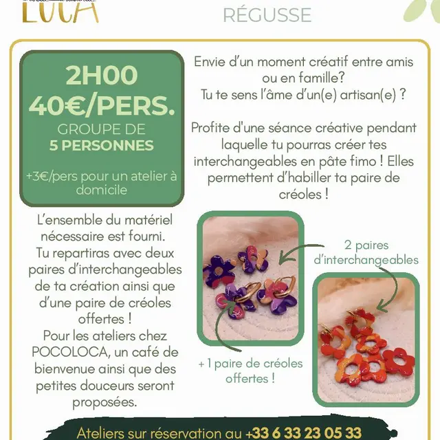 Ateliers création bijoux et peinture sur plateau_Régusse