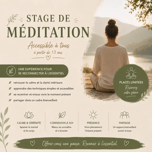 Stage de méditation avec Arnaud Quintaine - Festival Hygge_La Toussuire