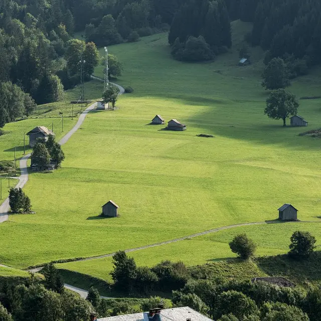 Paysage et village de La Compôte-en-Bauges