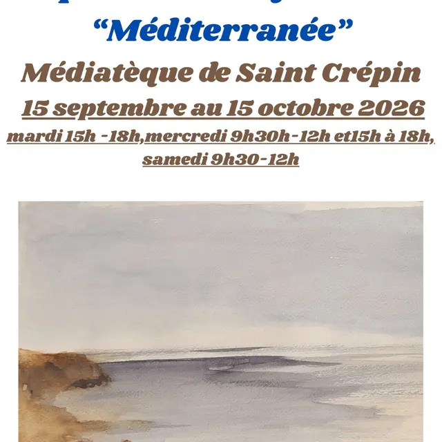 Exposition d'aquarelle Méditerranée_Saint-Crépin