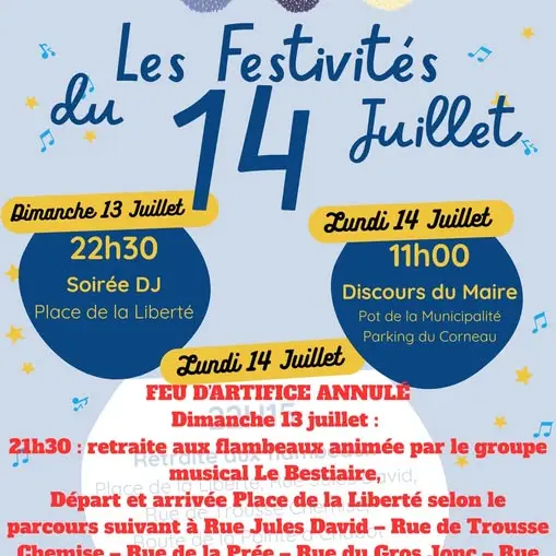 Fête Nationale du 14 juillet (feu d'artifice ANNULÉ)_Les Portes-en-Ré