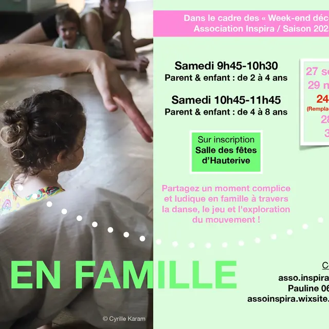 Danse en famille ! - Atelier danse parent/enfant_Hauterive