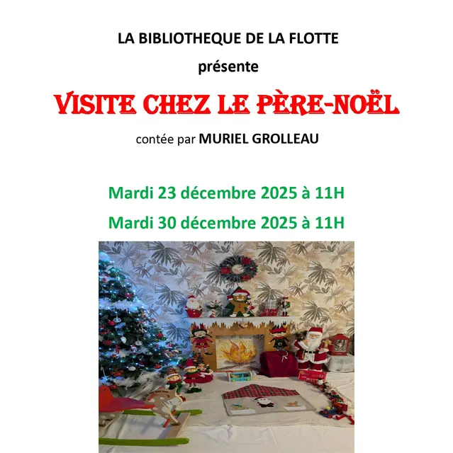Visite chez le Père Noël à la bibliothèque_La Flotte