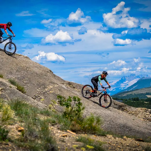 VTT dans les marnes