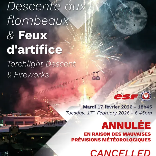 Show ESF & feux d'artifices_Val-d'Isère