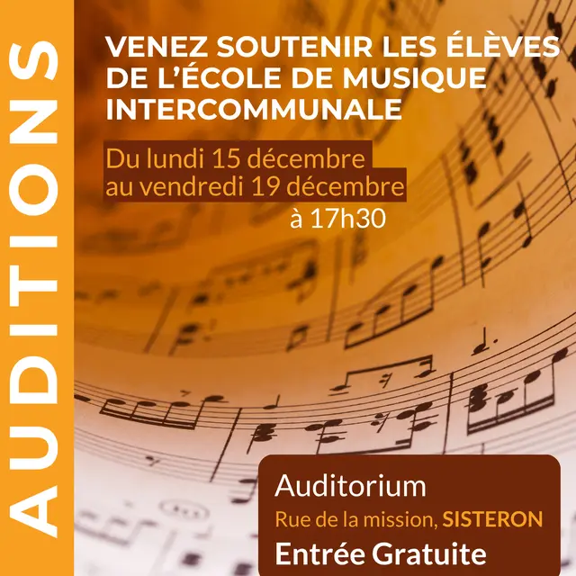 Auditions de l'Ecole de Musique_Sisteron