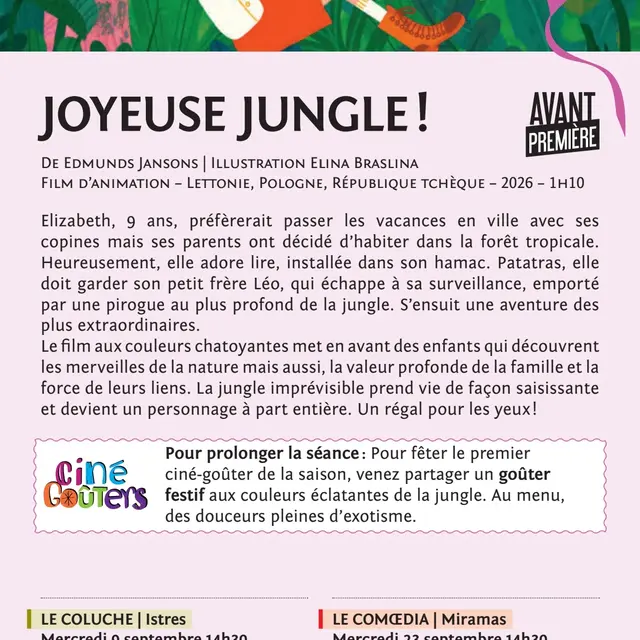Ciné goûter Joyeuse Jungle_Istres