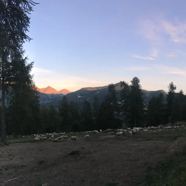 Tombée du jour depuis les cabanes du Puy