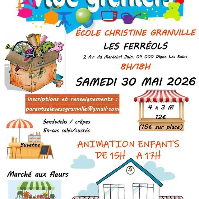 Vide-greniers et marché aux fleurs_Digne-les-Bains