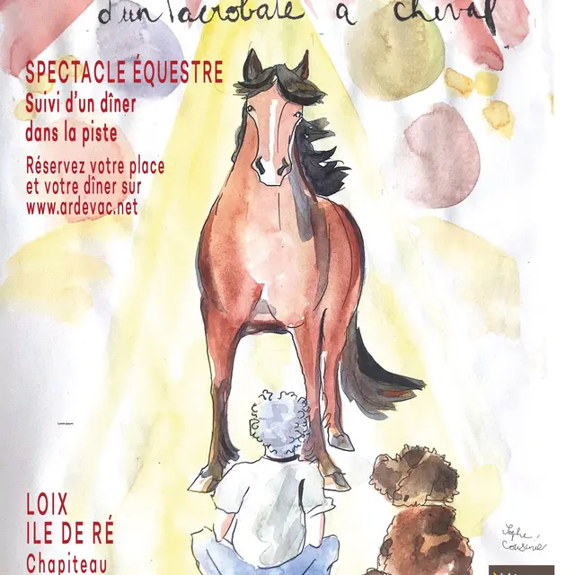 Confidence Intime d'un acrobate à cheval - spectacle équestre et diner_Loix