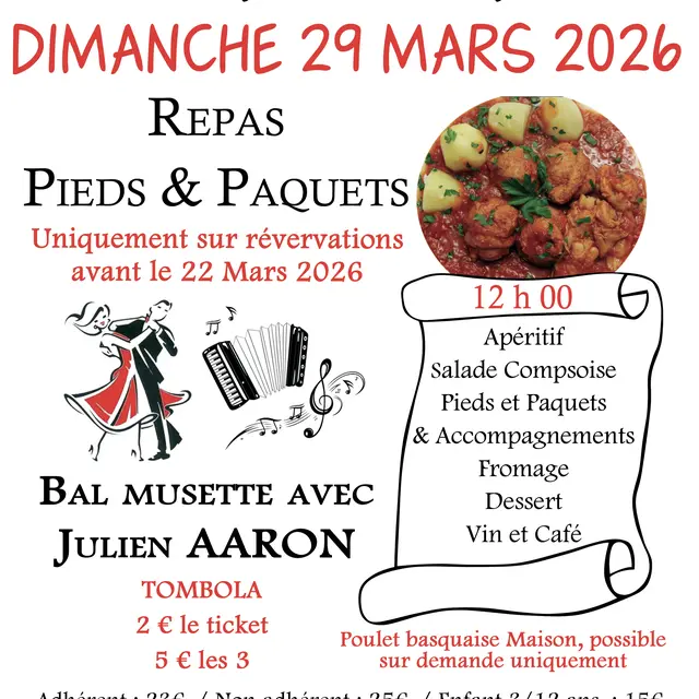 Repas dansant Pieds et Paquets_Comps-sur-Artuby