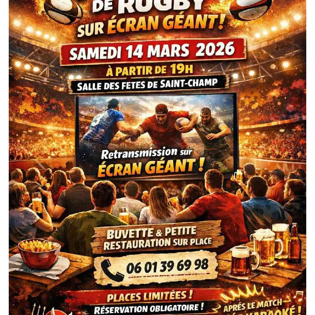 Retransmission finale rugby des 6 Nations et karaoké_Magnieu