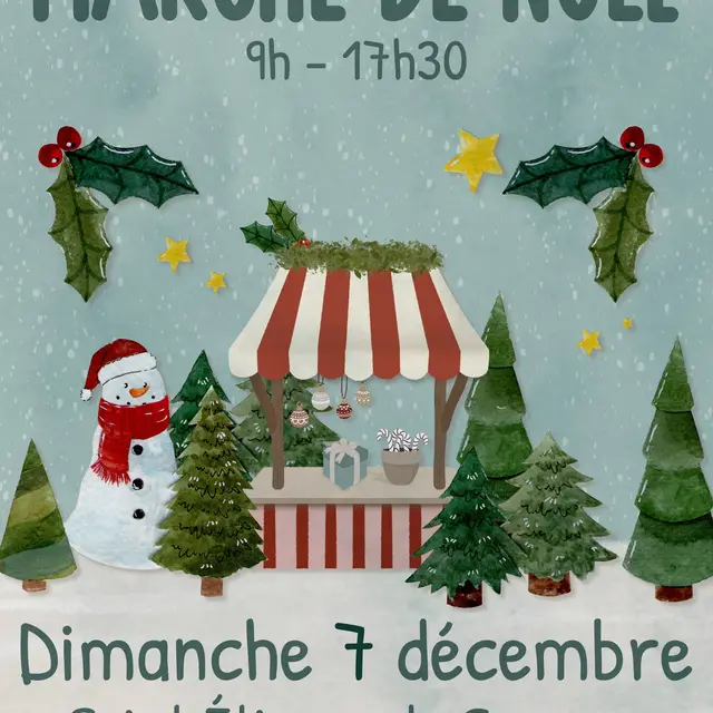 Affiche marché de Noël