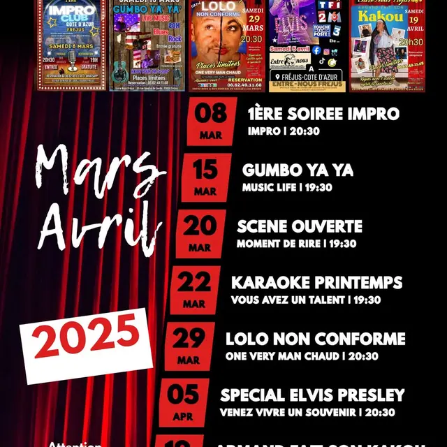 Programmation Entre nous Fréjus