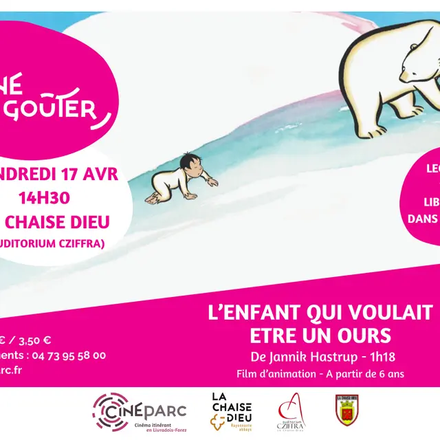 Ciné goûter : L'enfant qui voulait être un ours_La Chaise-Dieu-Affiche