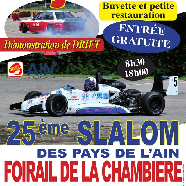 Affiche_25ème Slalom Automobile des Pays de l'AIN_Saint-Denis-lès-Bourg