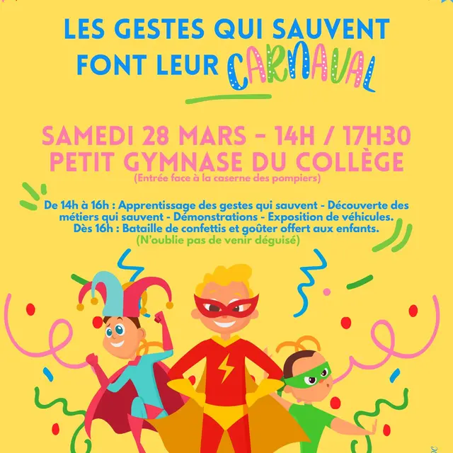Après-midi Les gestes qui sauvent font leur carnaval par la PEEP_La Londe-les-Maures