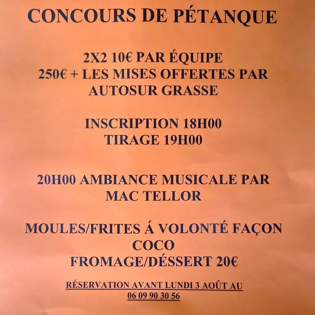 Concours de pétanque_Châteauvieux