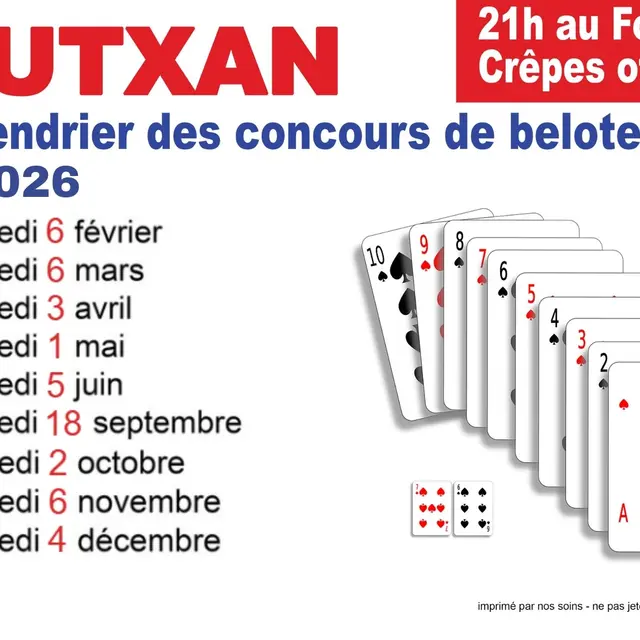 Concours de Belote au Foyer de Cutxan_Cazaubon