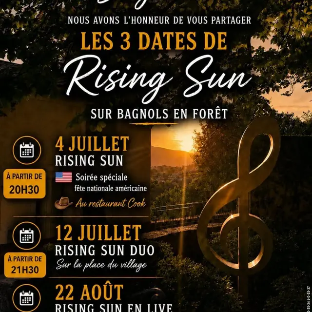 Rising Sun Live en groupe_Bagnols-en-Forêt