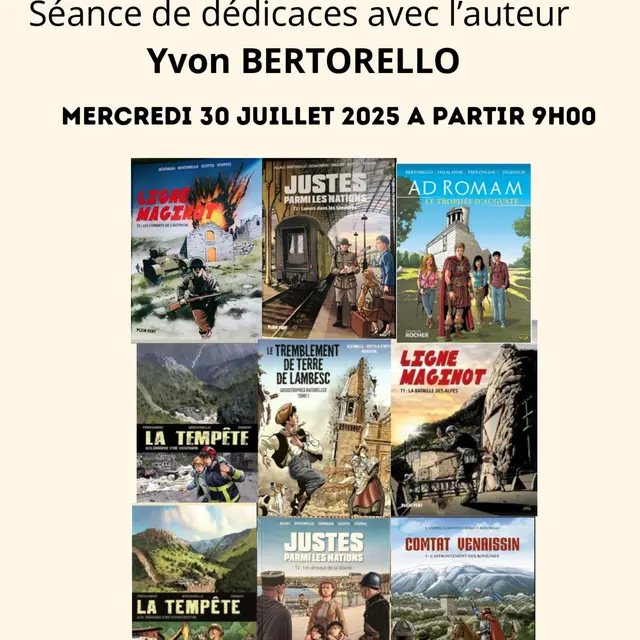 Séance de dédicaces avec l'auteur Yvon BERTORELLO_Tende