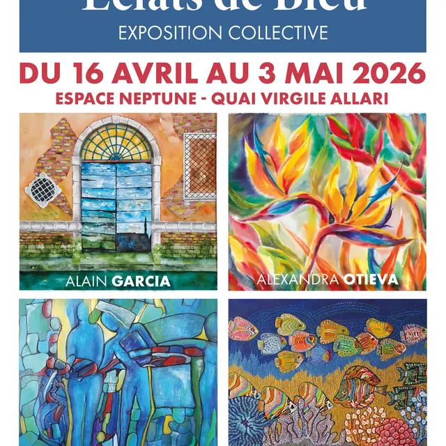 Exposition artistique collective : Éclats de Bleu_Saint-Jean-Cap-Ferrat