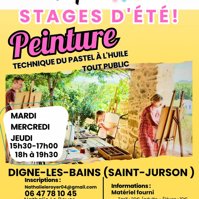 Ateliers d'été : Découverte de la technique du pastel à l'huile_Le Chaffaut-Saint-Jurson