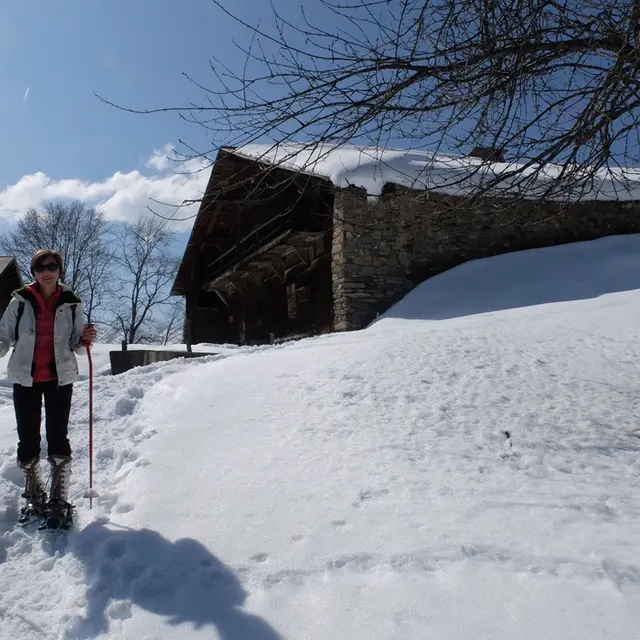 Sortie raquettes : Clairières et torrent face au mont blanc_Combloux