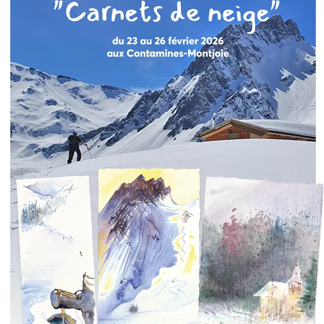 Stages d'aquarelle : Carnets de neige_Les Contamines-Montjoie