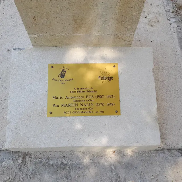 Plaque commémorative du Rode Osco Manosco_Manosque
