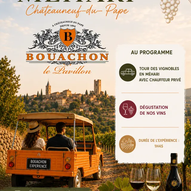 Balade en méhari avec le Pavillon Bouachon_Châteauneuf-du-Pape