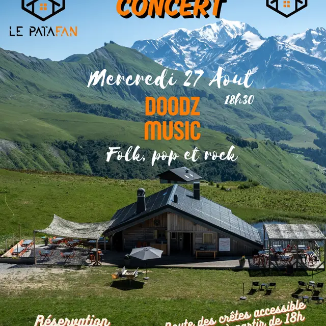 Concert au Patafan : Doodz music - Folk, pop et rock_Les Saisies
