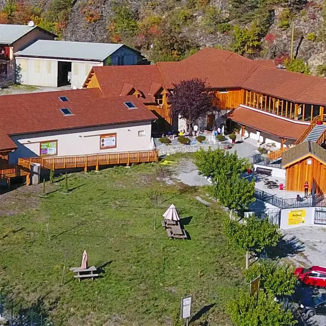 vue aérienne de la structure